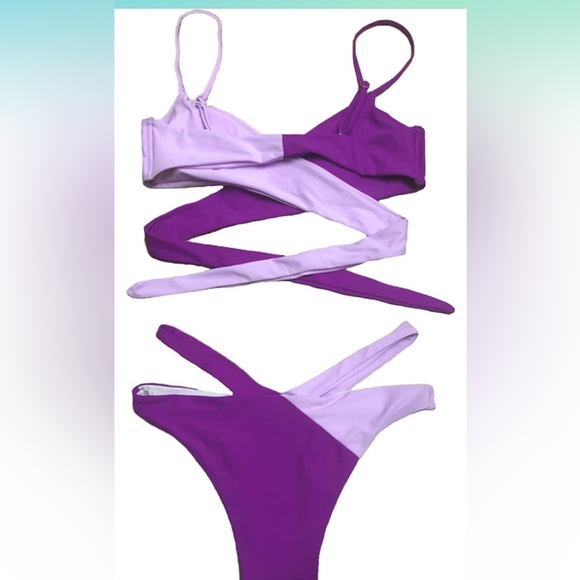 Wrap Colorblock Bikini Set XS - Picture 3 of 8